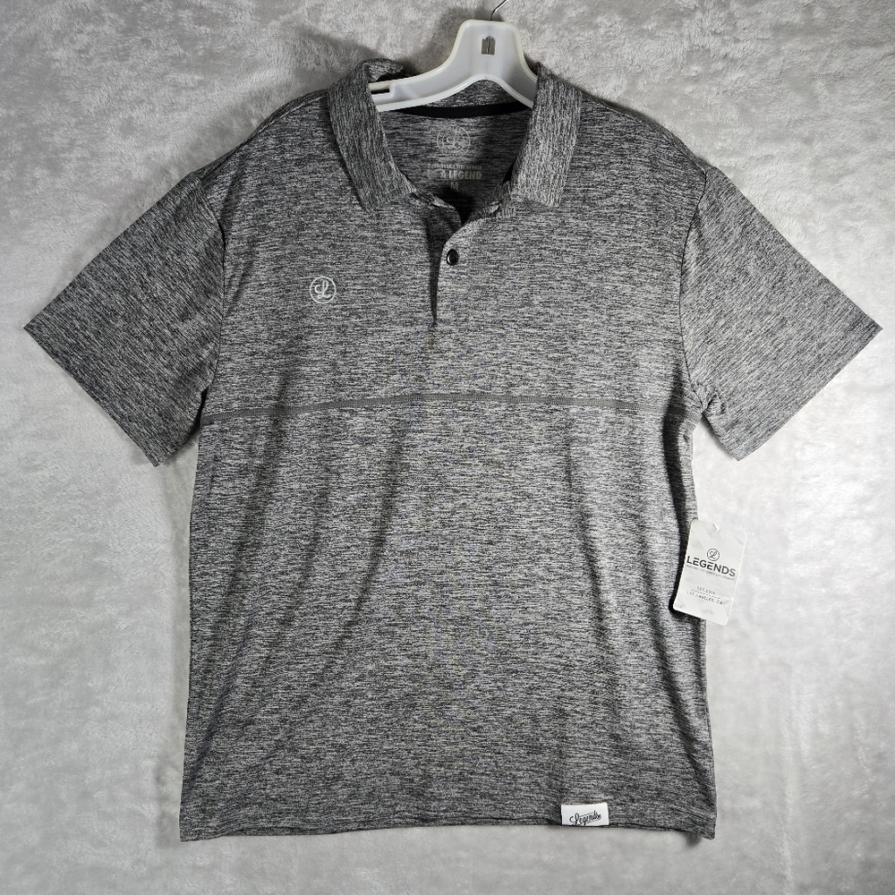 Legends Apparel Enzo Dash Polo M Medium Heather Grey Men's Athletic Performance